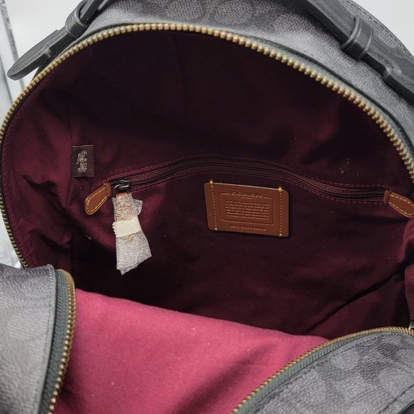 Coach Campus Backpack Signature Canvas Star Applique and Snakeskin Detail 69439 - Picture 7 of 8